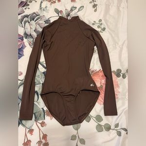 Long sleeve brown ballet leotard small
